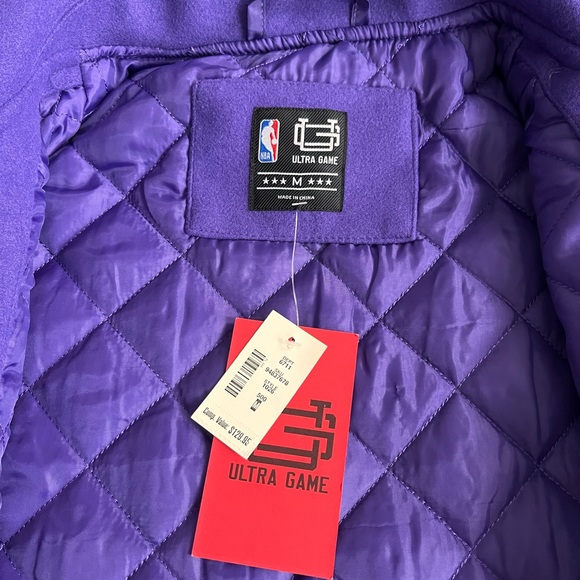 Men's LA Lakers Bomber Jacket Front & Back Embroidered Graphic Team Name Logo - Picture 7 of 9